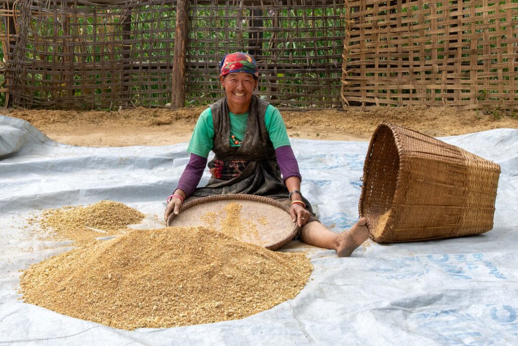 A native Nepalese laborer, smiling