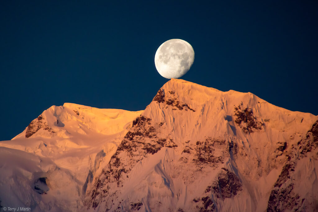 Moonset over the Annapurna Range