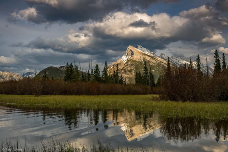 Mt Rundle, as seen from Vermilion Lakes Road, Banff