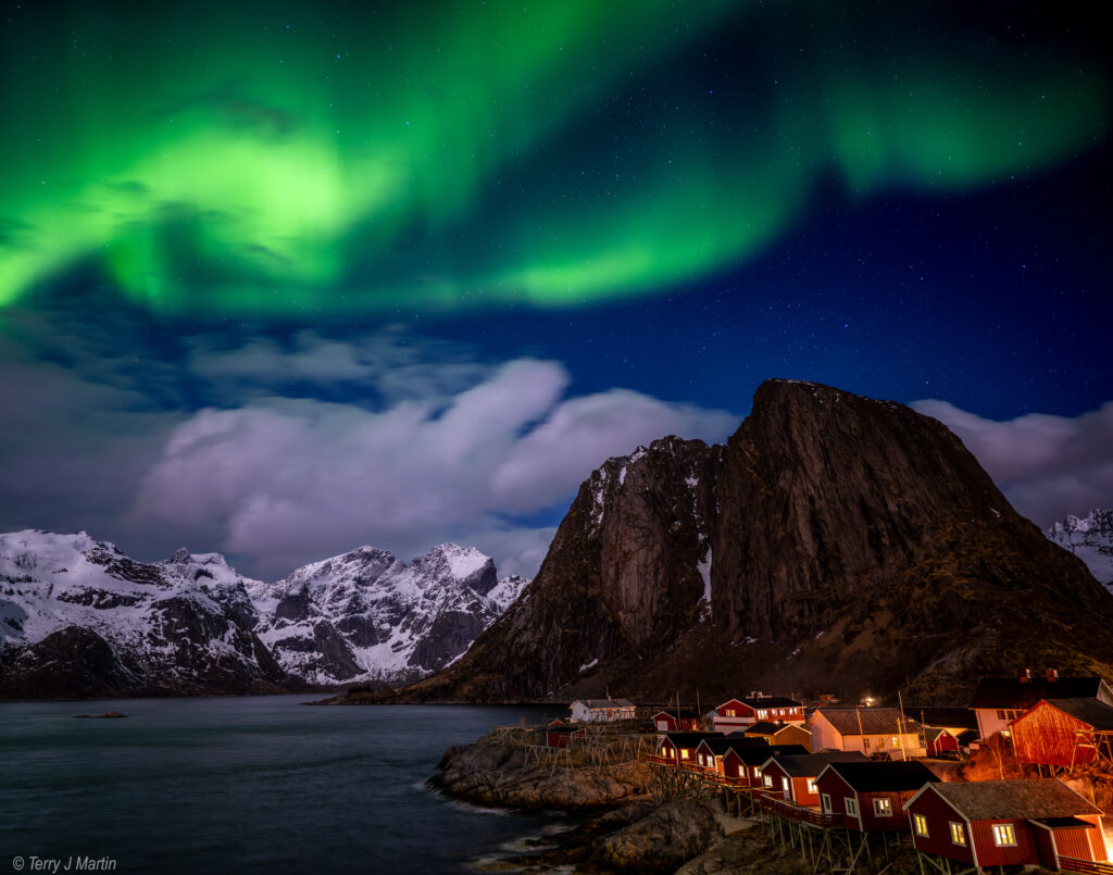 Northern Lights above the Lofoten Islands in Norway