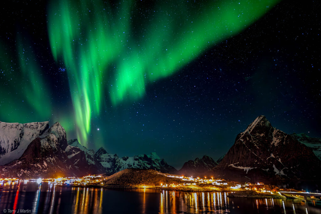 Northern Lights above Reine in Norway
